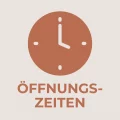 Icon mit einer Uhr um die Öffnungszeiten darzustellen.